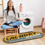 Load image into Gallery viewer, Ottomanson 20" x 59" Oval Laundry Room Rug - Non-Slip Mat for Laundry &amp; Mudroom - Durable, Stain-Resistant, and Easy to Clean - Perfect for High-Traffic Areas - Runner Rug for Entryway, Yellow/Gray