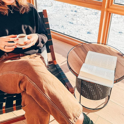 Mora Ceramic Mini Espresso Cups Set of 4, 3oz - Tiny Italian Inspired Mugs With Saucers For Small Shots of Coffee - Modern Boho Style For Any Kitchen or Cafe. Microwave Safe Porcelain - Vanilla White