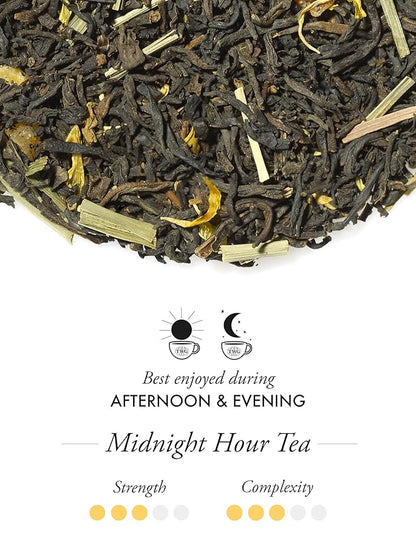 TWG Tea | Midnight Hour Tea | Black Tea | Lemongrass & Tropical Fruits | Haute Couture Tin, 100g | Gift Set