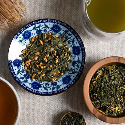 Organic Positively Tea Company, Genmaicha, Green Tea, Loose Leaf, 16 Ounce