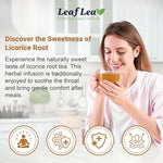 Load image into Gallery viewer, LeafLea 80 Licorice Root Tea Bags, Pure Licorice Spice Tea, Naturally Sweet, Te De Regaliz Herbal Gently Supports Relaxation and Digestive Comfort, Nutrient-Rich, Vegan, Sugar- free, Caffeine Free