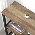 Load image into Gallery viewer, FOLUBAN Small Bookshelf and Bookcase, 3 Tier Open Book Shelf, Modern Metal and Wood Shelving Unit for Living Room Bedroom, Oak