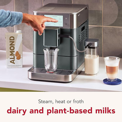 KitchenAid Fully Automatic Espresso Machine KF8 with Milk Attachment & Plant Based Milk Options, KES8558JP, Juniper