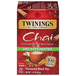Load image into Gallery viewer, Twinings Decaffeinated Chai Individually Wrapped Bags, 20 Count (Pack of 1), Sweet, Savoury Spices, Enjoy Hot or Iced, 20 Teabags