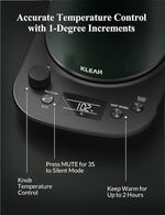 Load image into Gallery viewer, KLEAH Gooseneck Electric Kettle with Temperature Control - 0.8L Automatic Shut Off Tea &amp; Coffee Kettle, Hot Water Boiler Pour Over Coffee Kettle, 1200W Quick Heating Keep Warm, Green