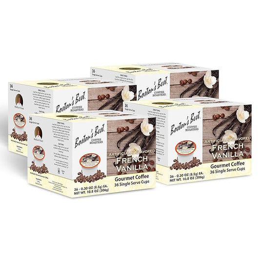Boston’s Best - French Vanilla Medium Roast Gourmet Coffee, Delicious Flavored Compatible with Keurig Coffee Maker, 1 Count (144 Single Serve Cups)