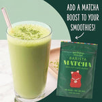 Load image into Gallery viewer, Two Leaves and a Bud Barista Matcha Sweetened Latte Blend (8 Servings), Japanese Matcha Green Tea Powder, 1 Resealable Bag, 120g (4.23oz)