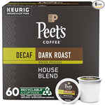 Load image into Gallery viewer, Peet's Coffee, Dark Roast Decaf Keurig K-Cup Pods - Decaf House Blend 60 Count (6 Boxes of 10 K-Cup Pods)