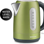Load image into Gallery viewer, Sencor SWK1770GG 1.7L Stainless Steel Electric Kettle with Lid Safety Lock, Light Green