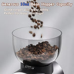 Load image into Gallery viewer, Electric Conical Burr Coffee Bean Grinder with 25 Precise Settings, Touchscreen Adjustable Electric Burr Mill with LED Screen &amp; Anti-static Device, Organ-Style Powder Blower
