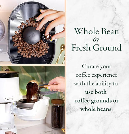 Café Specialty Grind and Brew Coffee Maker, Single-Serve Option, 10-Cup Thermal Carafe, WiFi Enabled Technology, Smart Home Kitchen Essentials, SCA Certified, Barista-Quality Brew, Stainless Steel