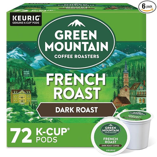 Green Mountain Coffee Roasters French Roast Keurig K-Cup Pods, Dark Roast Coffee, 72 Count