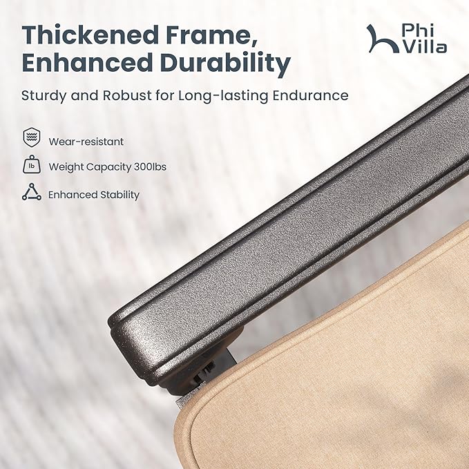 PHI VILLA Outdoor Metal Dining Chairs Set of 4, Black Wrought Iron Stackable Chairs with Cushions, Heavy-Duty Seating Furniture for Patio, Deck, Yard, Porch