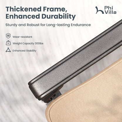 PHI VILLA Outdoor Wrought Iron Chairs Set of 6， Black Dining Bistro Metal Steel Stackable Chairs with Cushions, Support 300 LBS for Patio, Deck, Yard, Porch