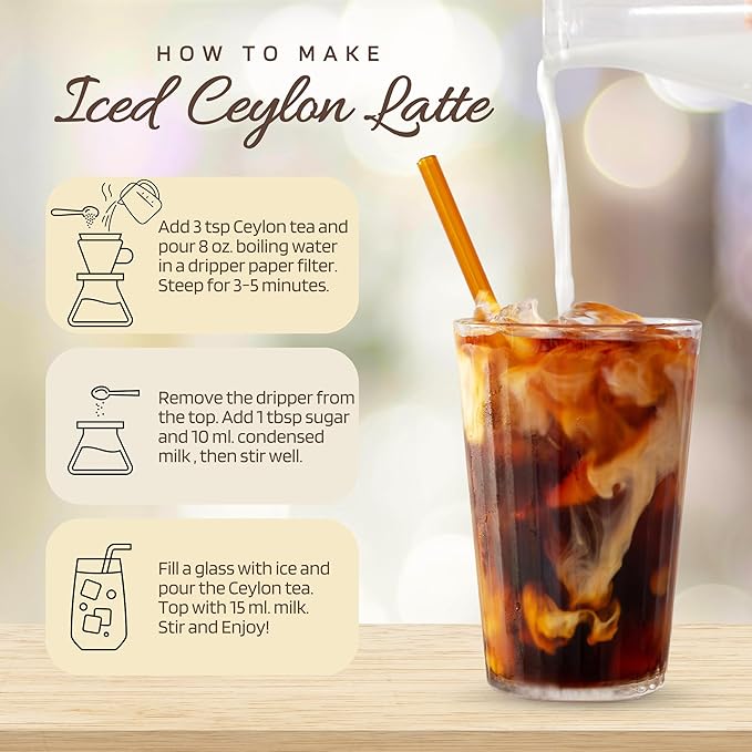 LA MOON TEA - Ceylon Thai Tea – Authentic Thai Iced Tea Blend | 100% Ceylon Black Tea, No Artificial Colors or Additives, Premium Loose Leaf for Milk Tea, Bubble Tea, and Iced Drinks