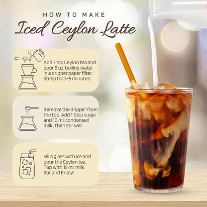 LA MOON TEA - Ceylon Thai Tea – Authentic Thai Iced Tea Blend | 100% Ceylon Black Tea, No Artificial Colors or Additives, Premium Loose Leaf for Milk Tea, Bubble Tea, and Iced Drinks