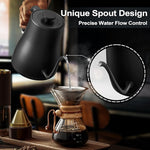 Load image into Gallery viewer, Stariver Gooseneck Electric Kettle with 5 Temperature Control Presets, Pour Over Coffee Kettle ±2℉ Temp Control, 1.2L Gooseneck Kettle, for Tea&amp; Coffee, Stainless Steel Interior, 1000W, Black