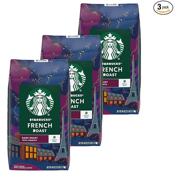 Starbucks Roasted Coffee Bean (French) - Pack of 3 (40 Oz. X 3)