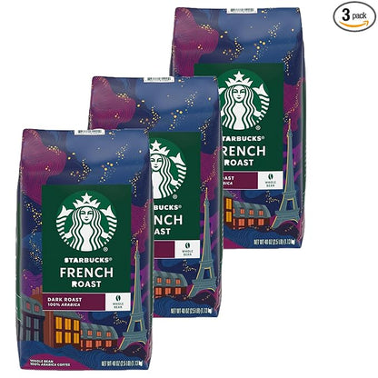 Starbucks Roasted Coffee Bean (French) - Pack of 3 (40 Oz. X 3)