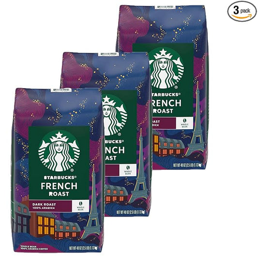 Starbucks Roasted Coffee Bean (French) - Pack of 3 (40 Oz. X 3)