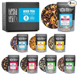 Load image into Gallery viewer, Tiesta Tea - Iced Tea Sampler Dry Flight Set, Loose Leaf, High to No Caffeine, Makes Cold Brew Iced Drink, Assorted Brew Sets with Herbal, Black, Fruit Blends &amp; More, 8 Resealable Sample Pouches