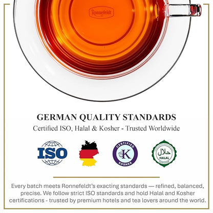 Ronnefeldt 100% Magic Africa – Rooibos Chai – Herbal German Tea with Cocoa Shells & Cassia – Loose Leaf in 15 Individually Wrapped Bags – Naturally Caffeine-Free Herbal Infusion with Cacao and Cinnamon Flavour