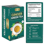 Load image into Gallery viewer, LeafLea Ginger Green Tea, 40 Individually Wrapped Tea Bags of Soothing Green Tea Blend with Natural Ginger Root, Sweetened with Stevia, Supports Digestion and Immunity, Low Caffeine, Sugar-Free