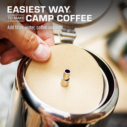 COLETTI Percolator Coffee Filters — Disc Coffee Filters For Percolators – For Bozeman, Butte, & Scoutmaster Camping Coffee Makers – Perfectly Tasteless, Mesh Filter [100 pack, Natural, 3.75”]