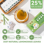 Load image into Gallery viewer, LeafLea Lemongrass Tea Bags, 40 Count, 100% Natural Lemongrass Leaves, Te Limon Grass, Te de Limoncillo Herbal Tea with Smooth Light Aroma, Sugar-Free, Caffeine-Free, Non-GMO, Vegan Friendly