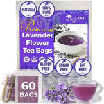 Load image into Gallery viewer, TOG999, Premium 60 Lavender Flower Tea Bags, 100% Natural &amp; Pure from Lavender Flowers. Loose Flower Lavender Herbal Tea. Lavender Flower Tea. No Sugar, No Caffeine, No Gluten, Vegan.