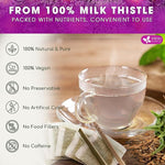 Load image into Gallery viewer, FreshDrinkUS, Premium 135 Milk Thistle Tea Bags, 100% Natural &amp; Pure from Milk Thistle Seeds. Milk Thistle Seed Herbal Tea. Made with Natural Material Tea Bags. No Sugar, No Caffeine, No Gluten, Vegan.