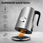 Load image into Gallery viewer, Pukomc Electric Kettle,1.7L Stainless Steel Electric tea kettle with Temperature Gauge, Fast Boiling, Auto Shut - off, BPA - Free, Boil - Dry Protection, (Silver)