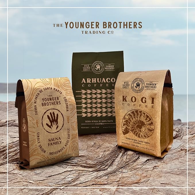 The Younger Brothers Trading Co. Kogi Coffee | Indigenous Wild Grown Whole Bean | Ethically Sourced Single Origin Colombian Coffee | Kogi Espresso Roast (1kg / 35.2oz bag)