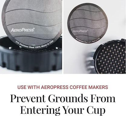 AeroPress Stainless Steel Reusable Filter - Metal Coffee Filter for AeroPress Standard Coffee Makers, 1 Pack, 1 Filter