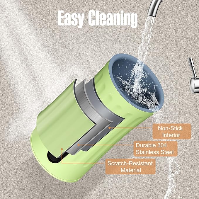 Milk Frother, 4-in-1 Electric Milk Frother and Steamer, Automatic Hot and Cold Foam Maker and Milk Warmer for Coffee, Latte, Cappuccino, Macchiato, Hot Chocolate(Lime Green)