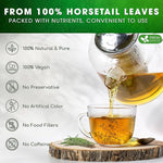 Load image into Gallery viewer, FreshDrinkUS, Premium 75 Horsetail Leaf Tea Bags, 100% Natural &amp; Pure from Horsetail Loose Leaves Herbal Tea. Made with Natural Material Tea Bags. No Sugar, No Caffeine, No Gluten, Vegan.