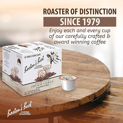 Boston’s Best – French Vanilla Flavored – Medium Roast – Single Serve Coffee Pods, Compatible with Keurig Brewers – 42 Pods
