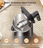 Load image into Gallery viewer, Electric Kettle, Double Wall Stainless Steel Cool Touch Water Boiler Heater, 7 Temperature Control Teapot, 4H Keep Warm, 1.0L 1200W Fast Heat with Auto Shut-Off, Boil-Dry Proof Coffee Tea Pot, Black