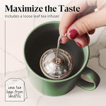 Load image into Gallery viewer, Willow &amp; Everett Whistling Tea Kettle for Stove Top - 3 Liter Tea Pots for Stove Top w/Stainless Steel, Brushed Finish and Strainer - Tea, Coffee &amp; Hot Water Pot, Red