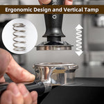 Load image into Gallery viewer, 51mm Coffee Espresso Tamper，Premium Barista Coffee Press with Calibrated Spring Loaded WDT Tool，100% Stainless Steel Flat Base Tamper for Espresso Coffee Machine Fits