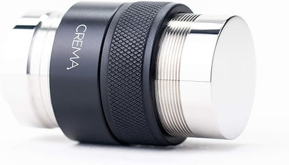 Crema Coffee Products 39.25mm Hand Tamper & Coffee Distributor V2 | Compatible with Breville Portafilters | Double-Sided, Adjustable Depth Tool | Made with Durable 304 Stainless Steel | Black