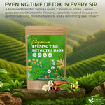 Load image into Gallery viewer, FreshDrinkUS, Evening Time Detox Herbal Tea – 30 Tea Bags – Caffeine-Free Blend with Senna, Peppermint, Chamomile, Licorice, Ginger, Reishi Mushroom – Relaxing Herbal Infusion – Non-GMO &amp; Natural