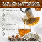 Load image into Gallery viewer, FreshDrinkUS, Premium 75 Burdock Root Tea Bags, 100% Natural &amp; Pure from Burdock Root. Made with Natural Material Tea Bags. No Sugar, No Caffeine, No Gluten, Vegan.