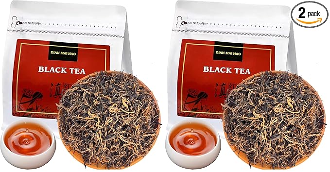 Yunnan Golden Special - Black Loose Leaf Tea - Best Chinese Black Tea - Organically Grown - Perfect Morning Tea - 150g (5.3-ounce) (Pack of 2)
