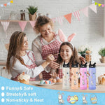 Load image into Gallery viewer, mininoo Water Bottle with Straw Lid, 24 oz Insulated Stainless Steel Double Wall Vacuum, Gifts, Cute Bunny &amp; Egg(Lavender)