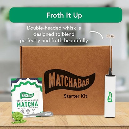 Electric Milk Frother Hand Blender - Stainless Steel Electric Matcha Whisk, Handheld Drink Mixer for Coffee, Greens & Protein - Easy to Clean USB Rechargeable, Dual Speed Immersion Blender