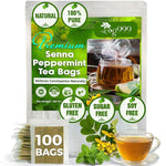 Load image into Gallery viewer, TOG999 100 Tea Bags Relieves Constipation Natural Tea, Blend of Senna Leaves - Peppermint - Licorice - Fennel, 100% Natural Ingrendients, Hand-made Herbal Tea, No Sugar, No Caffeine, No Gluten, Vegan.
