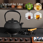 Load image into Gallery viewer, Cast iron Teapot, Tea Kettle for Stovetop Safe with Stainless Steel Infuser, Japanese Hand-made Tea Pot Coated with Enameled Interior for 42oz, 1200ml Black