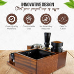 Load image into Gallery viewer, 53mm Espresso Tamper, Tamping Tool, Aluminum Alloy, Stainless Steel with Premium Walnut Wood Cap Gravitational Force, Adjustable Height for 54mm Portafilters, Espresso Coffee Accessories