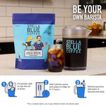 Load image into Gallery viewer, Stella Blue Cold Brew Coffee Bags, Electric Ave Blend, Dark Roast Ground Coffee, Smooth, Bold and Refreshing 100% Arabica, 6 Brew Packets, Makes 24 Cups, Rainforest Alliance Certified